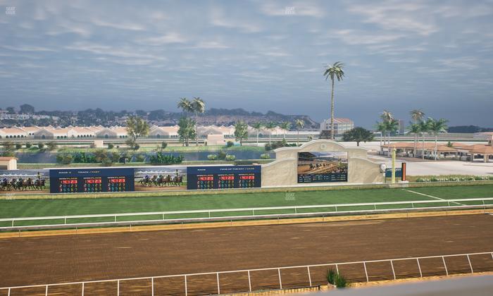Del Mar Thoroughbred Club - Section Stretch Run Box 27 J Lvl 4 Seat View