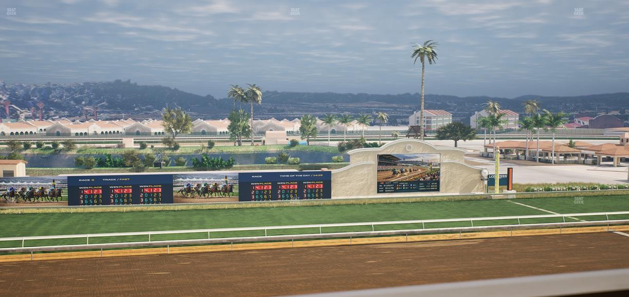 Del Mar Thoroughbred Club - Section Stretch Run Box 27 K Lvl 4 Seat View