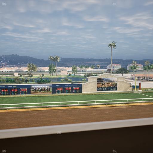 Del Mar Thoroughbred Club - Section Stretch Run Box 27 K Lvl 4 Seat View
