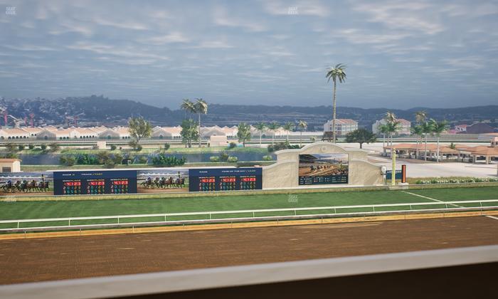 Del Mar Thoroughbred Club - Section Stretch Run Box 27 K Lvl 4 Seat View