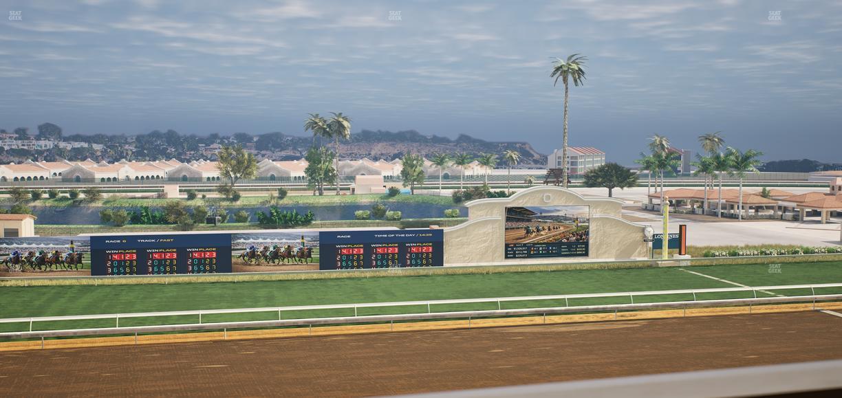 Del Mar Thoroughbred Club - Section Stretch Run Box 27 K Lvl 4 Seat View