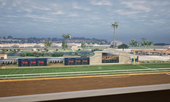 Del Mar Thoroughbred Club - Section Stretch Run Box 27 K Lvl 4 Seat View