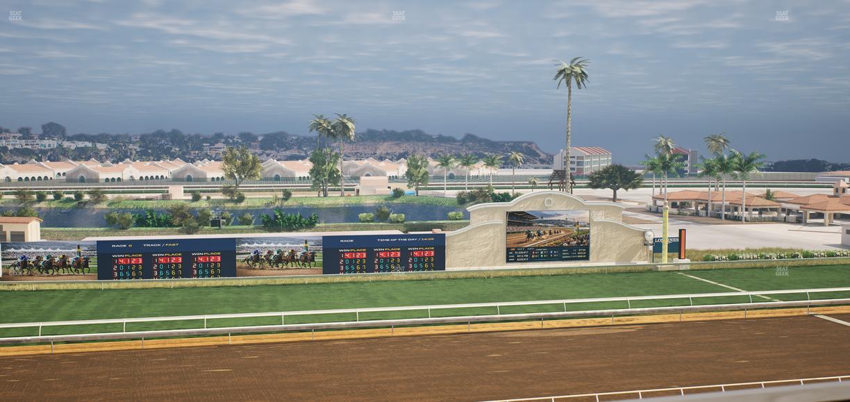 Del Mar Thoroughbred Club - Section Stretch Run Box 27 L Lvl 4 Seat View