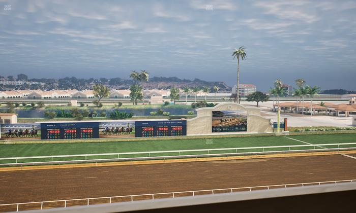 Del Mar Thoroughbred Club - Section Stretch Run Box 27 L Lvl 4 Seat View