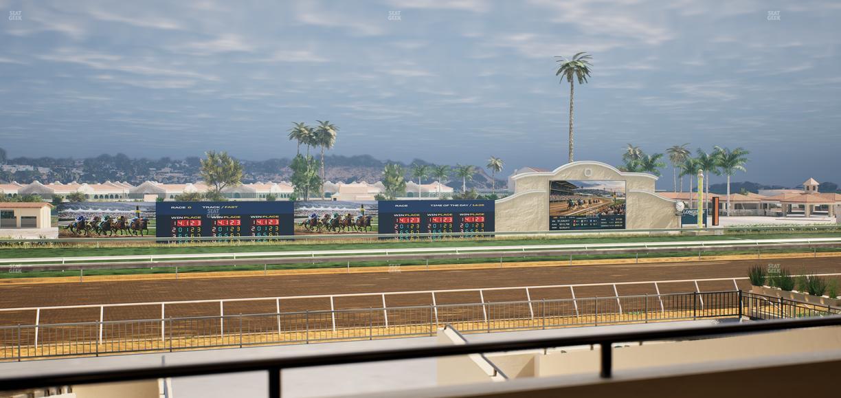 Del Mar Thoroughbred Club - Section Stretch Run Box 28 B Lvl 2 Seat View