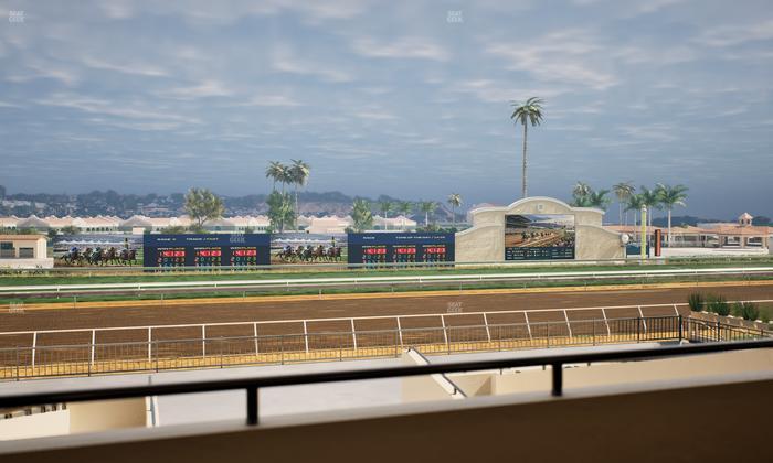 Del Mar Thoroughbred Club - Section Stretch Run Box 28 B Lvl 2 Seat View