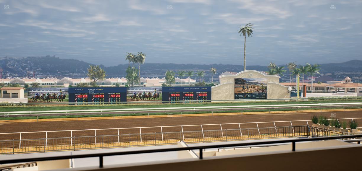Del Mar Thoroughbred Club - Section Stretch Run Box 28 C Lvl 2 Seat View