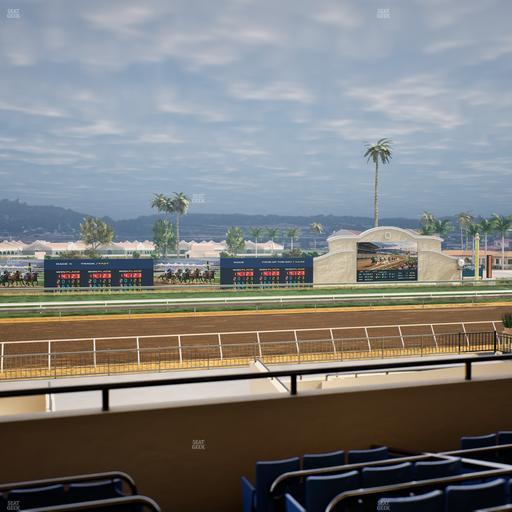 Del Mar Thoroughbred Club - Section Stretch Run Box 28 C Lvl 2 Seat View