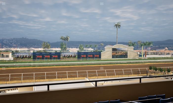 Del Mar Thoroughbred Club - Section Stretch Run Box 28 C Lvl 2 Seat View
