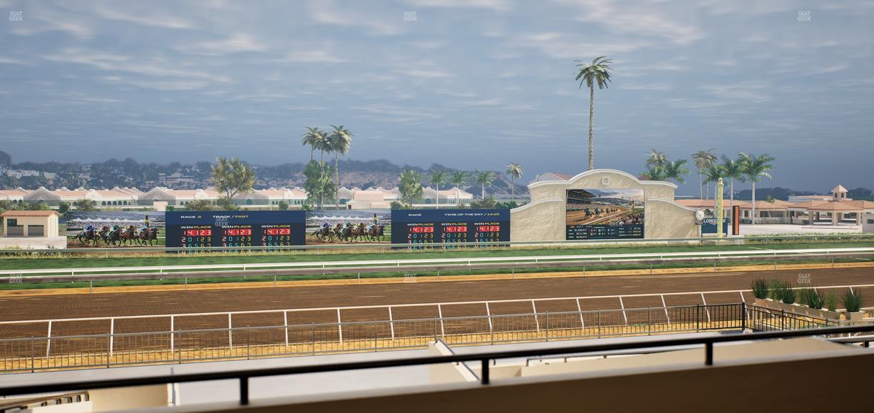 Del Mar Thoroughbred Club - Section Stretch Run Box 28 C Lvl 2 Seat View