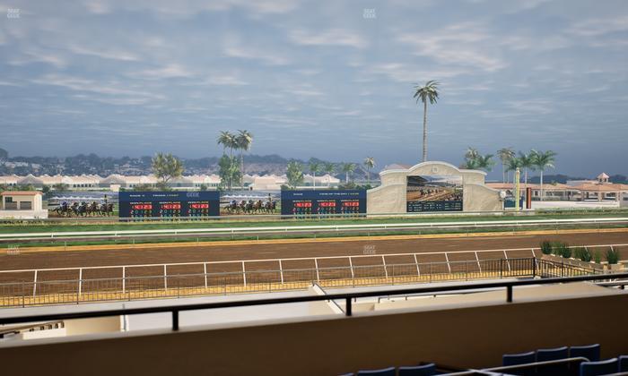 Del Mar Thoroughbred Club - Section Stretch Run Box 28 C Lvl 2 Seat View
