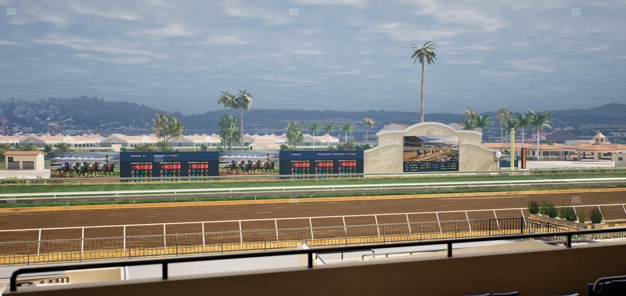 Del Mar Thoroughbred Club - Section Stretch Run Box 28 D Lvl 2 Seat View