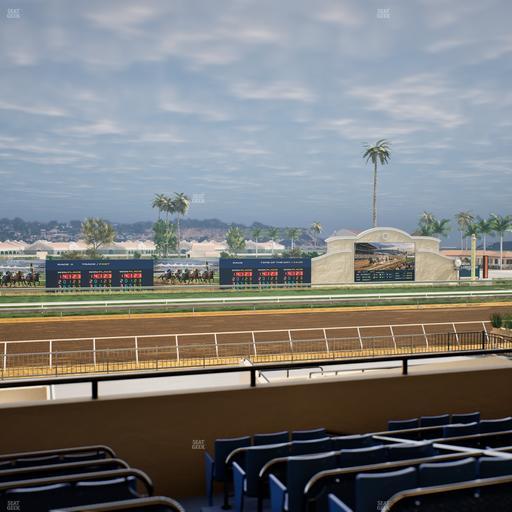 Del Mar Thoroughbred Club - Section Stretch Run Box 28 D Lvl 2 Seat View