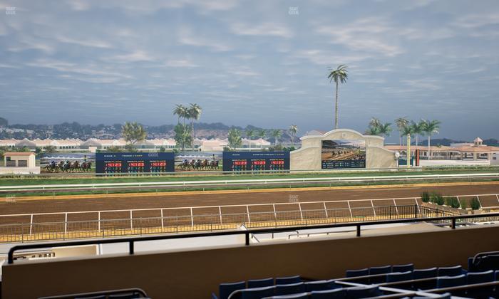 Del Mar Thoroughbred Club - Section Stretch Run Box 28 D Lvl 2 Seat View