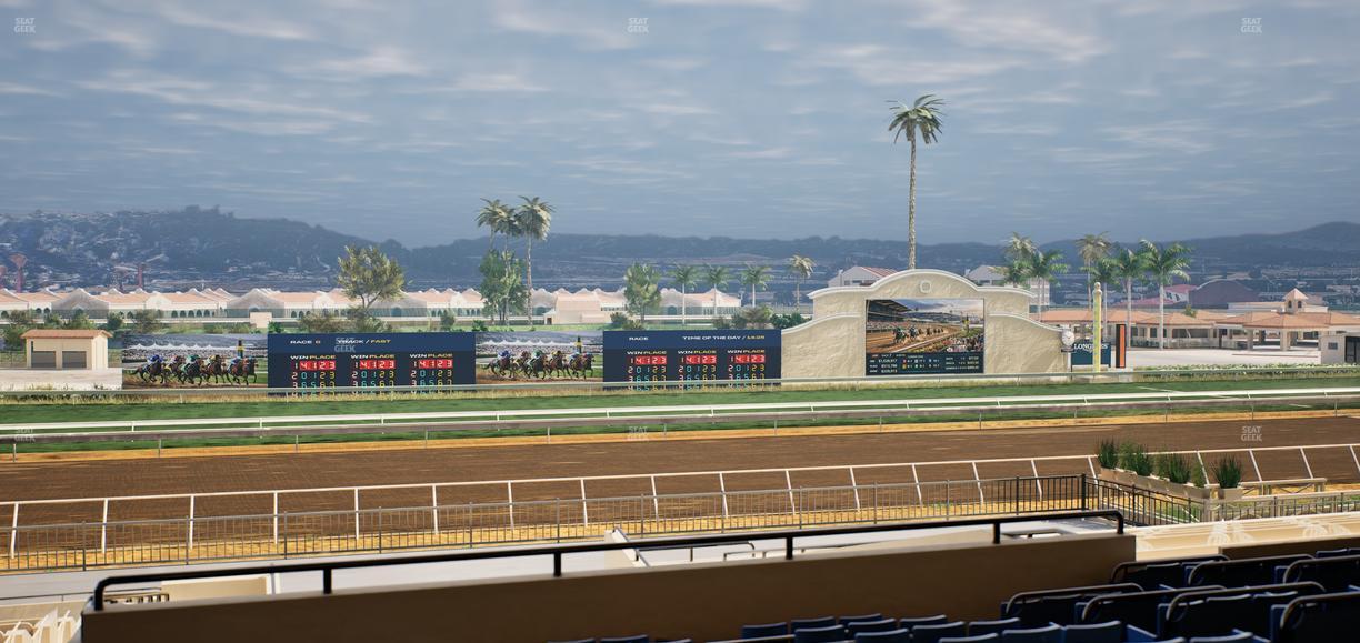 Del Mar Thoroughbred Club - Section Stretch Run Box 28 E Lvl 3 Seat View