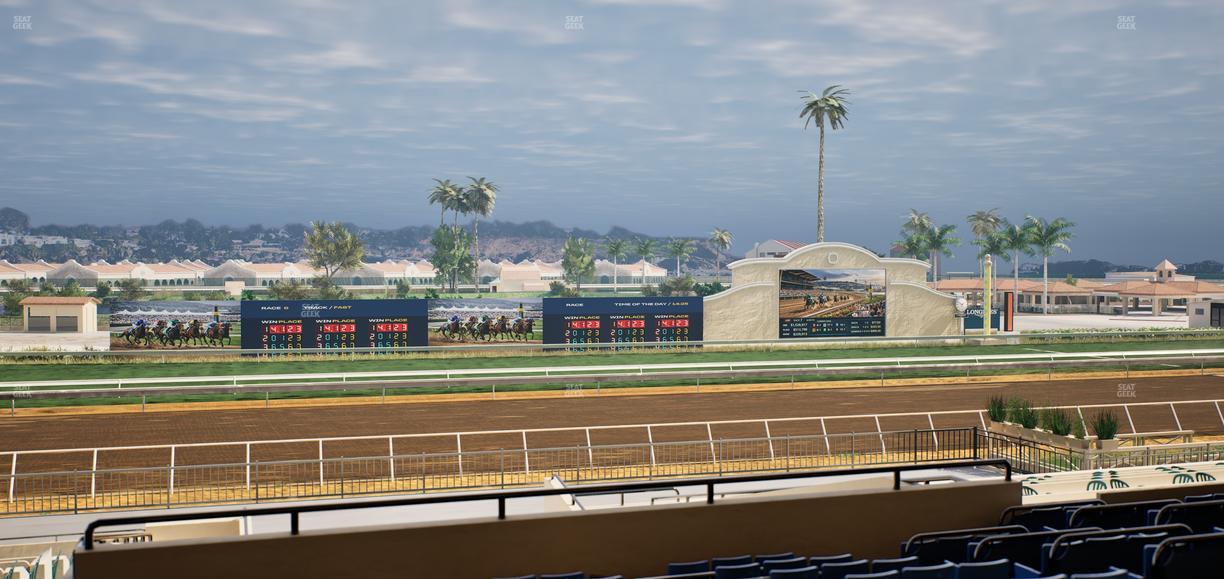 Del Mar Thoroughbred Club - Section Stretch Run Box 28 E Lvl 3 Seat View