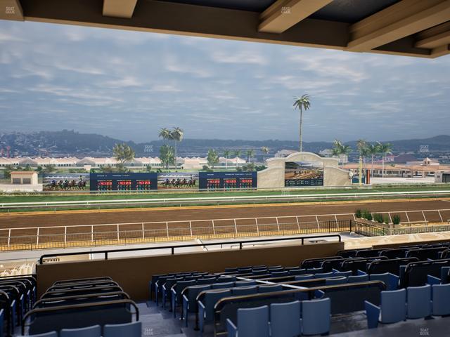 Del Mar Thoroughbred Club - Section Stretch Run Box 28 F Lvl 3 Seat View
