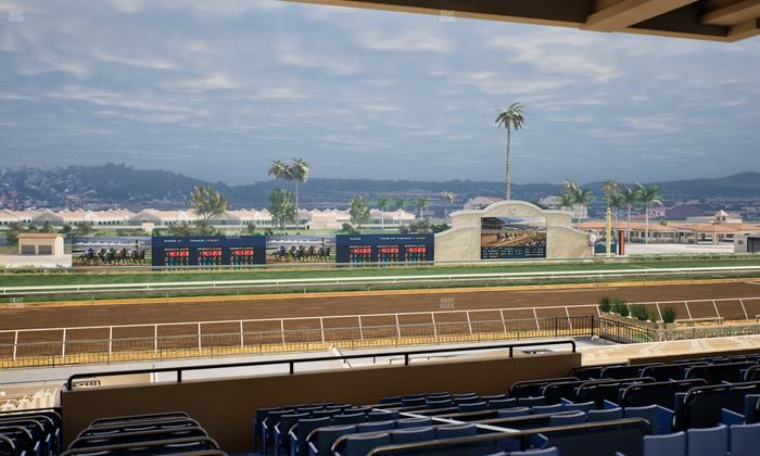 Del Mar Thoroughbred Club - Section Stretch Run Box 28 F Lvl 3 Seat View