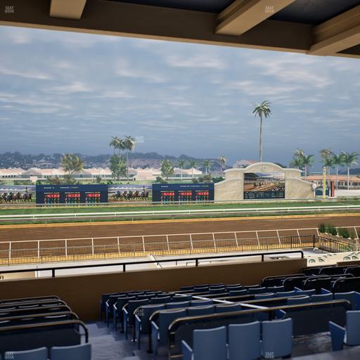 Del Mar Thoroughbred Club - Section Stretch Run Box 28 F Lvl 3 Seat View
