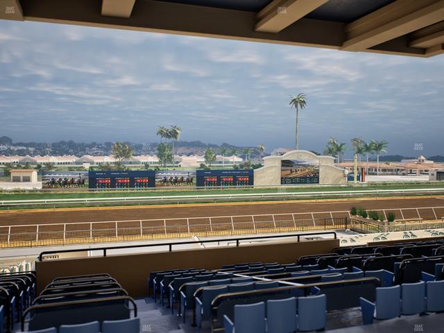 Del Mar Thoroughbred Club - Section Stretch Run Box 28 F Lvl 3 Seat View