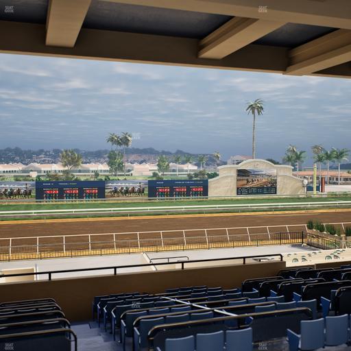 Del Mar Thoroughbred Club - Section Stretch Run Box 28 G Lvl 3 Seat View
