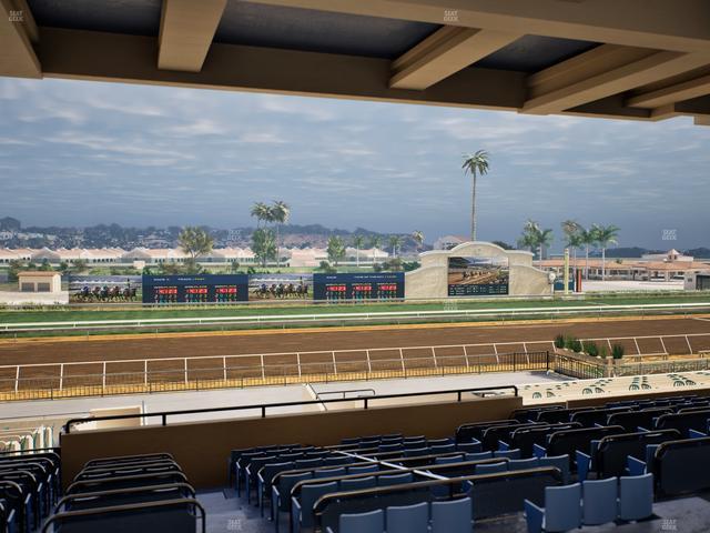Del Mar Thoroughbred Club - Section Stretch Run Box 28 G Lvl 3 Seat View