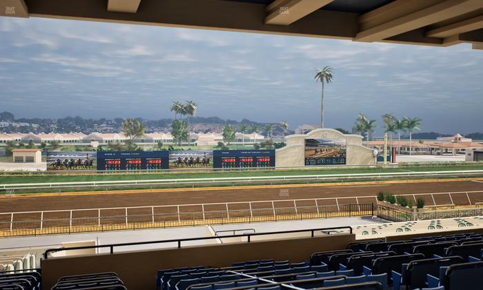 Del Mar Thoroughbred Club - Section Stretch Run Box 28 G Lvl 3 Seat View