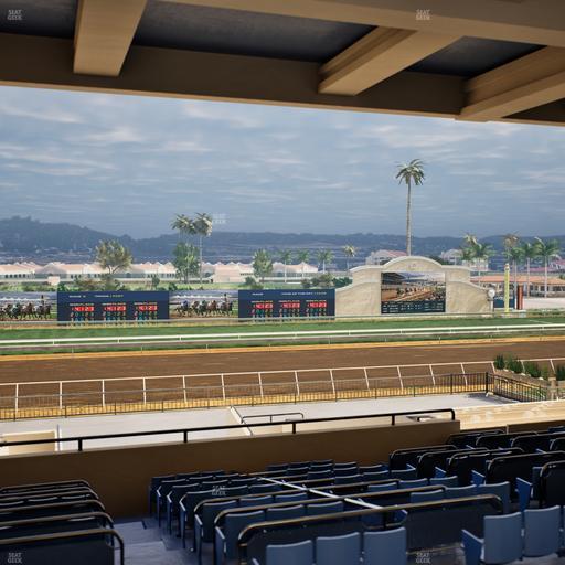 Del Mar Thoroughbred Club - Section Stretch Run Box 28 G Lvl 3 Seat View
