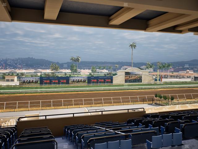 Del Mar Thoroughbred Club - Section Stretch Run Box 28 G Lvl 3 Seat View