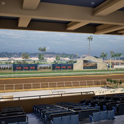Del Mar Thoroughbred Club - Section Stretch Run Box 28 H Lvl 3 Seat View