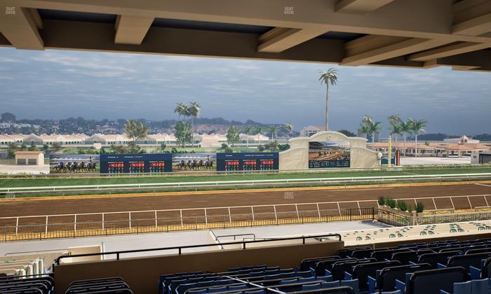 Del Mar Thoroughbred Club - Section Stretch Run Box 28 H Lvl 3 Seat View