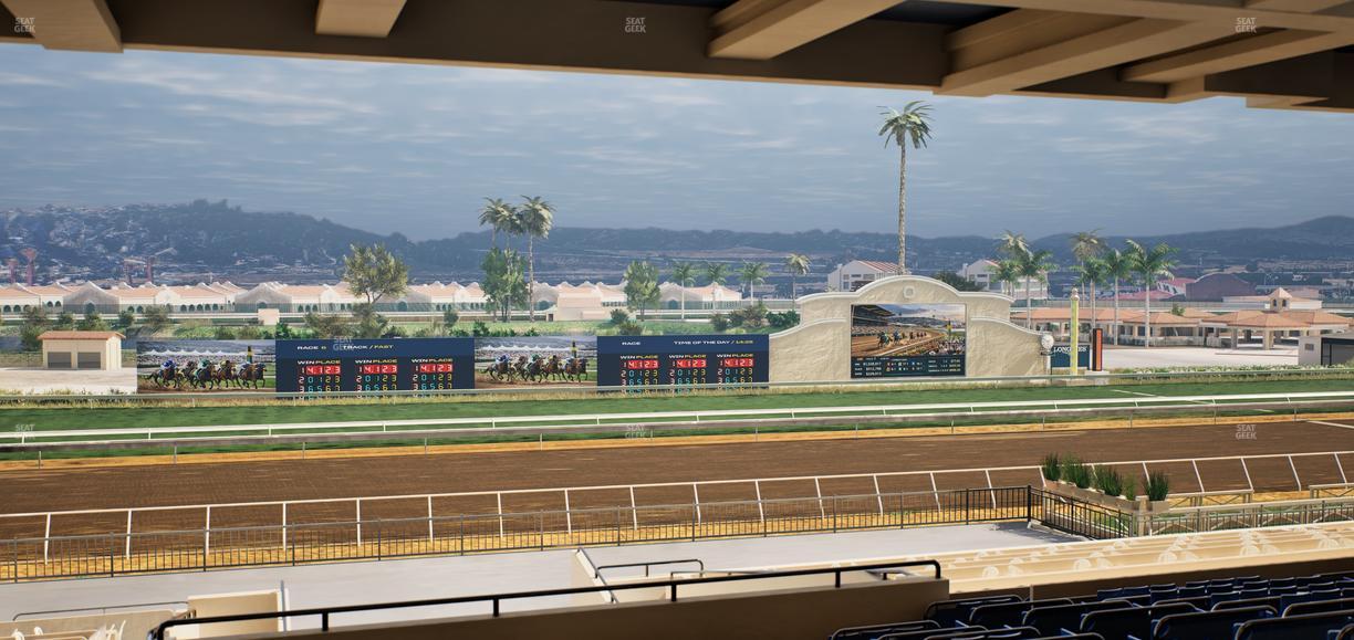 Del Mar Thoroughbred Club - Section Stretch Run Box 28 H Lvl 3 Seat View