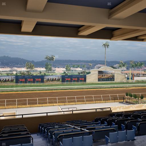 Del Mar Thoroughbred Club - Section Stretch Run Box 28 H Lvl 3 Seat View