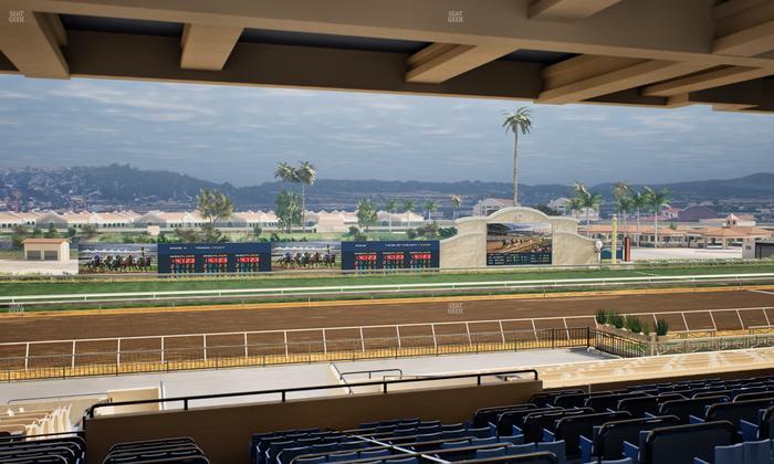 Del Mar Thoroughbred Club - Section Stretch Run Box 28 H Lvl 3 Seat View