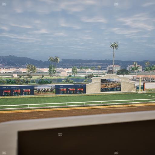 Del Mar Thoroughbred Club - Section Stretch Run Box 28 J Lvl 4 Seat View