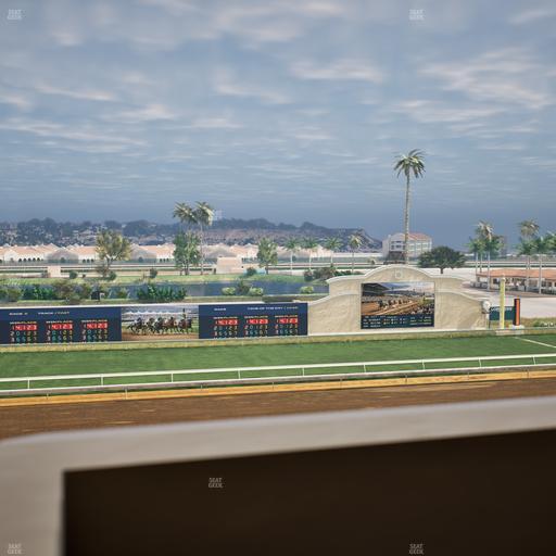 Del Mar Thoroughbred Club - Section Stretch Run Box 28 J Lvl 4 Seat View