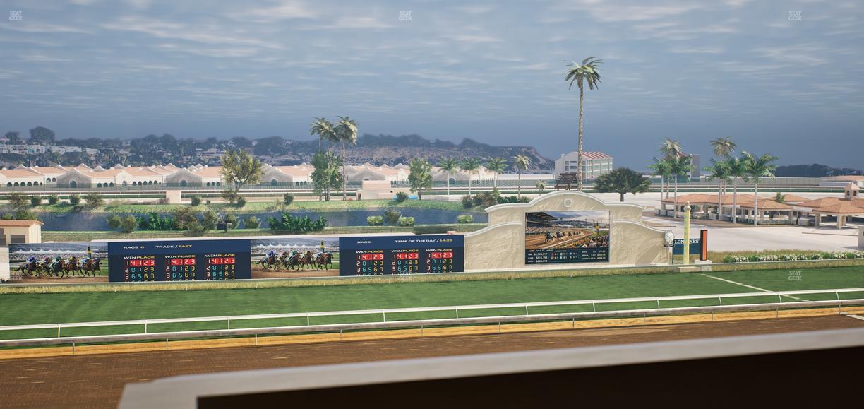 Del Mar Thoroughbred Club - Section Stretch Run Box 28 K Lvl 4 Seat View