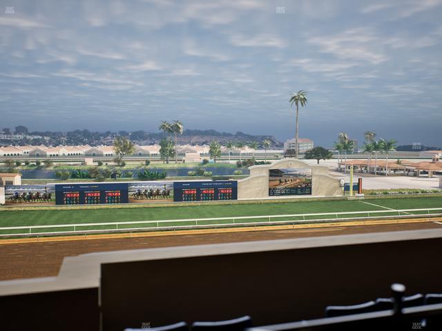 Del Mar Thoroughbred Club - Section Stretch Run Box 28 K Lvl 4 Seat View