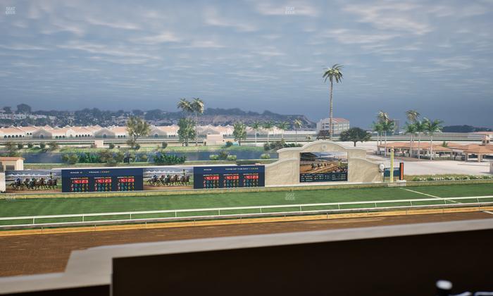 Del Mar Thoroughbred Club - Section Stretch Run Box 28 K Lvl 4 Seat View