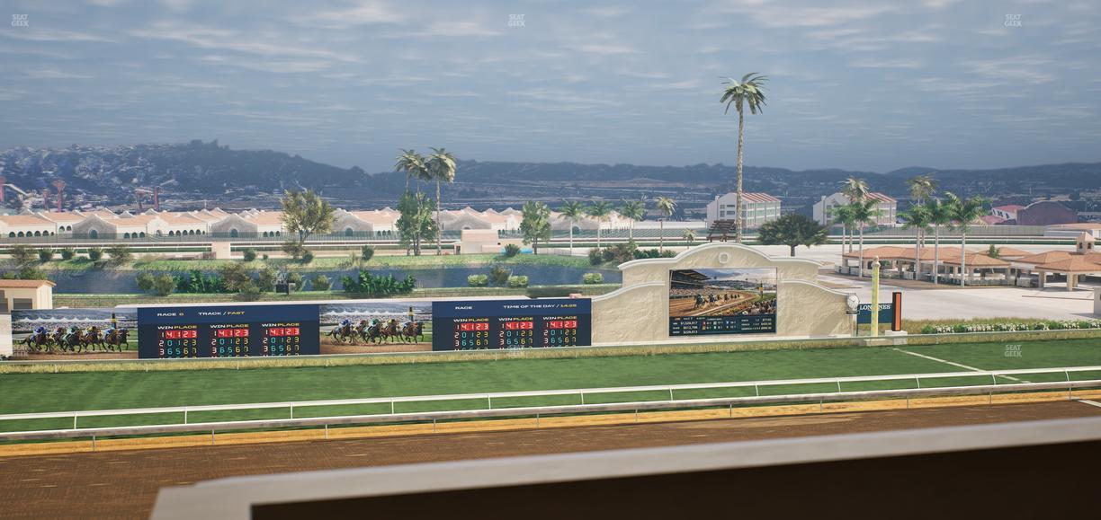 Del Mar Thoroughbred Club - Section Stretch Run Box 28 K Lvl 4 Seat View