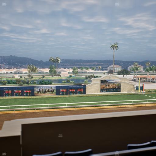 Del Mar Thoroughbred Club - Section Stretch Run Box 28 K Lvl 4 Seat View