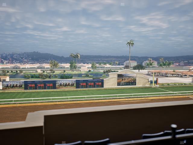 Del Mar Thoroughbred Club - Section Stretch Run Box 28 K Lvl 4 Seat View