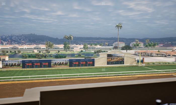 Del Mar Thoroughbred Club - Section Stretch Run Box 28 K Lvl 4 Seat View