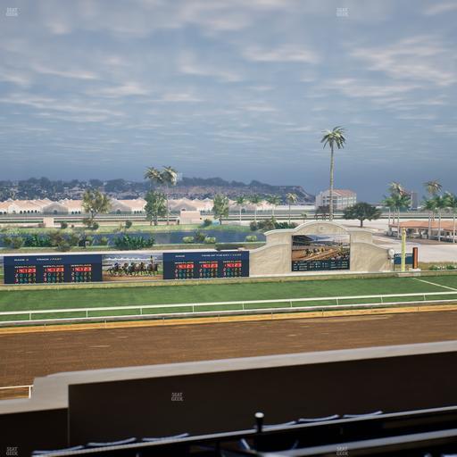 Del Mar Thoroughbred Club - Section Stretch Run Box 28 L Lvl 4 Seat View