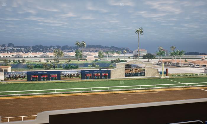 Del Mar Thoroughbred Club - Section Stretch Run Box 28 L Lvl 4 Seat View