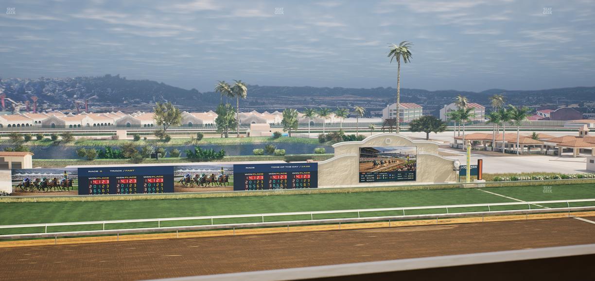 Del Mar Thoroughbred Club - Section Stretch Run Box 28 L Lvl 4 Seat View