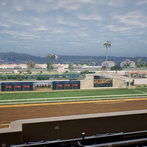 Del Mar Thoroughbred Club - Section Stretch Run Box 28 L Lvl 4 Seat View