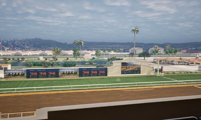 Del Mar Thoroughbred Club - Section Stretch Run Box 28 L Lvl 4 Seat View