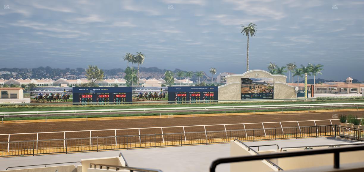 Del Mar Thoroughbred Club - Section Stretch Run Box 29 D Lvl 2 Seat View