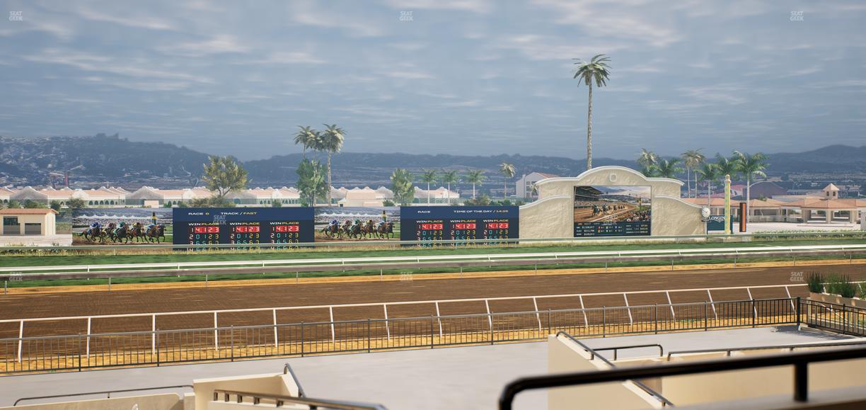 Del Mar Thoroughbred Club - Section Stretch Run Box 29 D Lvl 2 Seat View